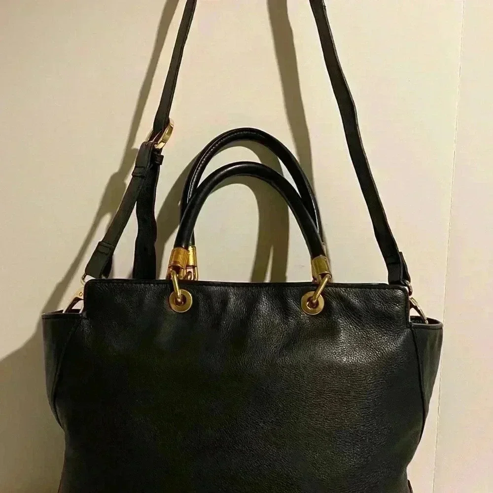 Marc by Marc jacobs black leather satchel bag